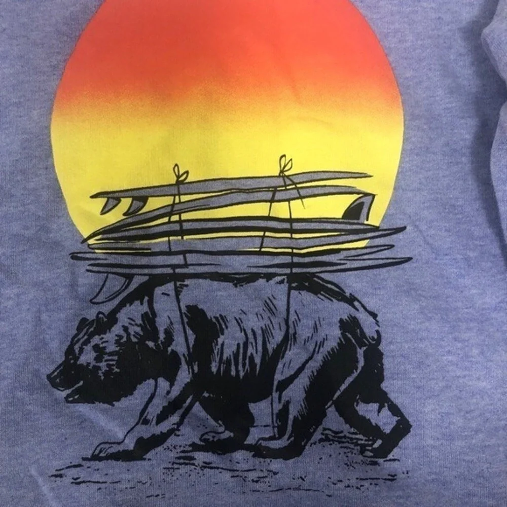 Old Navy‎ periwinkle hoodie surfer bear Size 4T